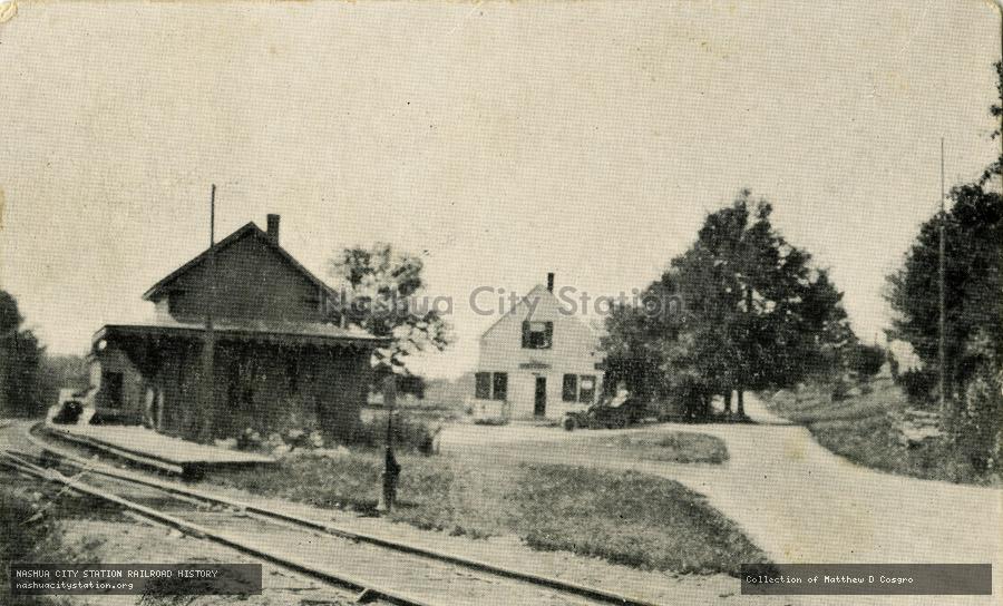 Postcard: Boston & Maine Station, East Wolfeboro, New Hampshire
